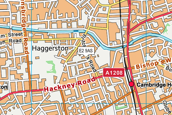 E2 9AS map - OS VectorMap District (Ordnance Survey)