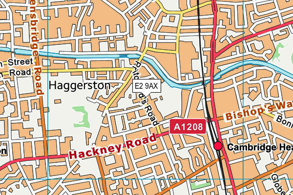 E2 9AX map - OS VectorMap District (Ordnance Survey)