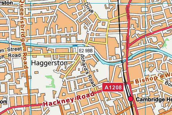 E2 9BB map - OS VectorMap District (Ordnance Survey)