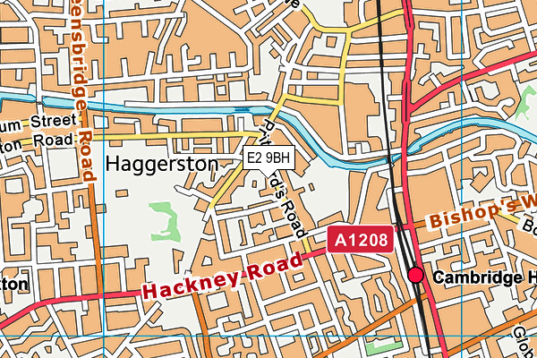 E2 9BH map - OS VectorMap District (Ordnance Survey)