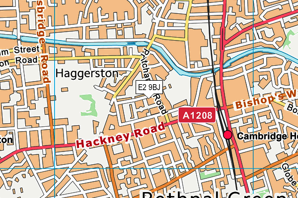 E2 9BJ map - OS VectorMap District (Ordnance Survey)