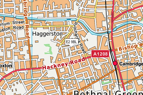 E2 9BL map - OS VectorMap District (Ordnance Survey)