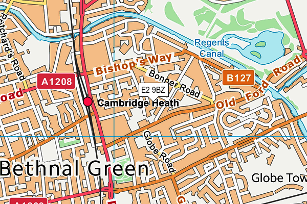 E2 9BZ map - OS VectorMap District (Ordnance Survey)