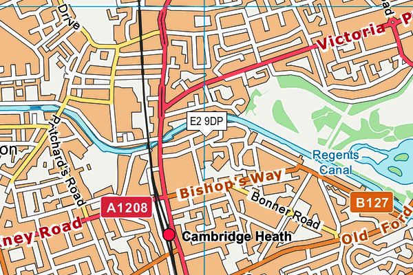 E2 9DP map - OS VectorMap District (Ordnance Survey)