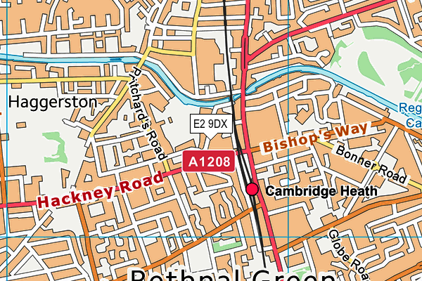 E2 9DX map - OS VectorMap District (Ordnance Survey)