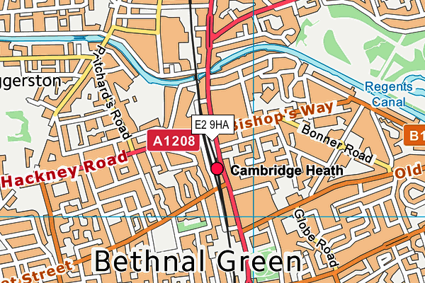 E2 9HA map - OS VectorMap District (Ordnance Survey)