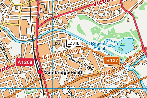 E2 9HL map - OS VectorMap District (Ordnance Survey)