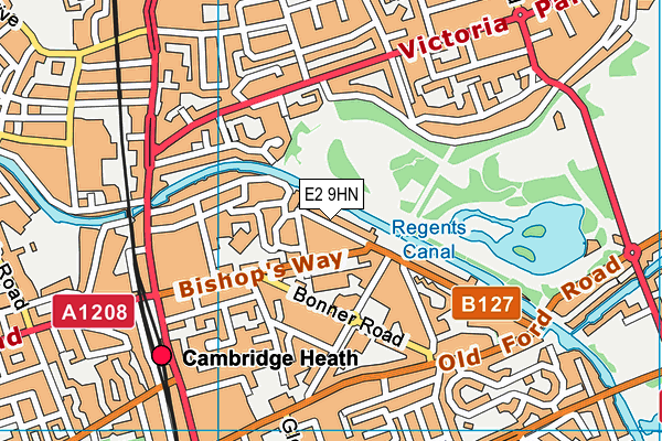 E2 9HN map - OS VectorMap District (Ordnance Survey)