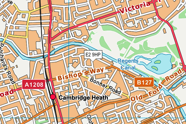 E2 9HP map - OS VectorMap District (Ordnance Survey)