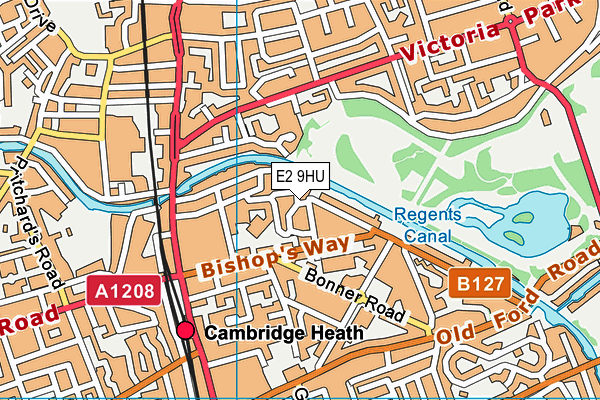 E2 9HU map - OS VectorMap District (Ordnance Survey)