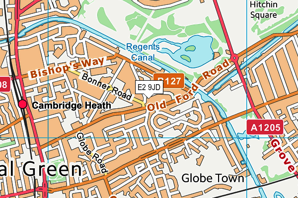 E2 9JD map - OS VectorMap District (Ordnance Survey)