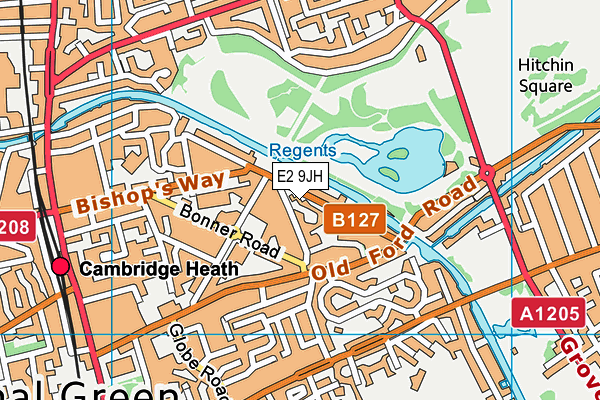 E2 9JH map - OS VectorMap District (Ordnance Survey)