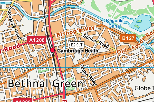 E2 9LT map - OS VectorMap District (Ordnance Survey)