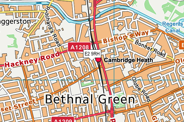 E2 9RH map - OS VectorMap District (Ordnance Survey)