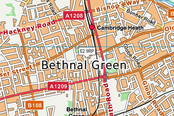 E2 9RP map - OS VectorMap District (Ordnance Survey)