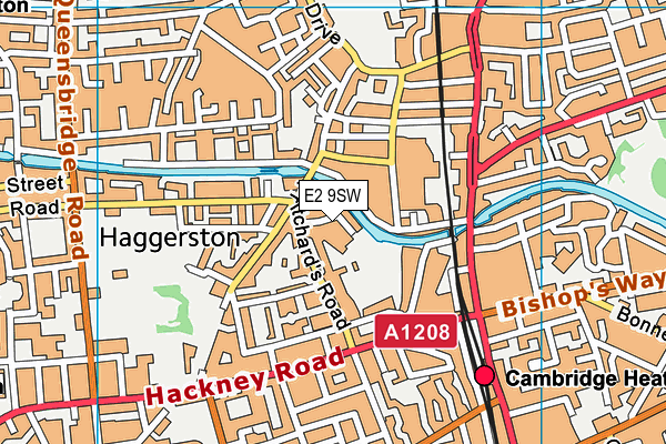 E2 9SW map - OS VectorMap District (Ordnance Survey)