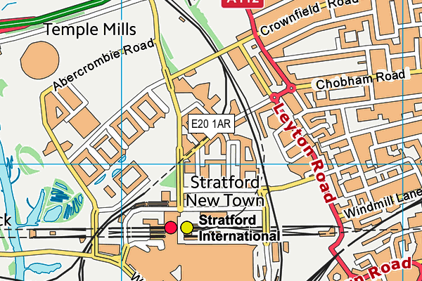 E20 1AR map - OS VectorMap District (Ordnance Survey)