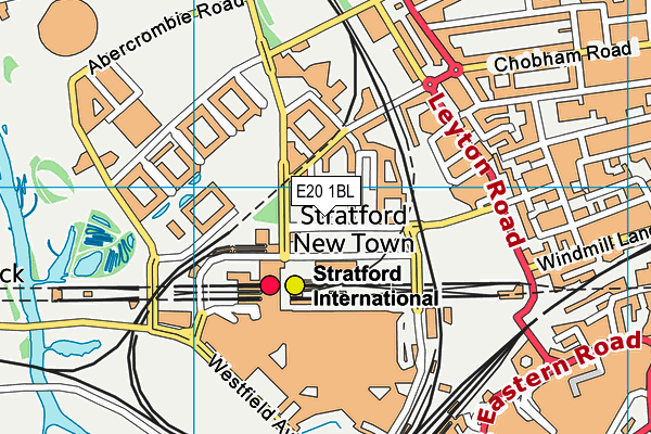 E20 1BL map - OS VectorMap District (Ordnance Survey)