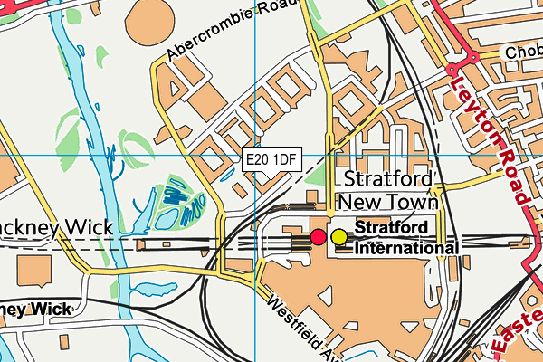 E20 1DF map - OS VectorMap District (Ordnance Survey)