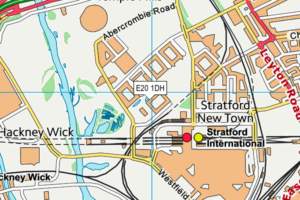 E20 1DH map - OS VectorMap District (Ordnance Survey)