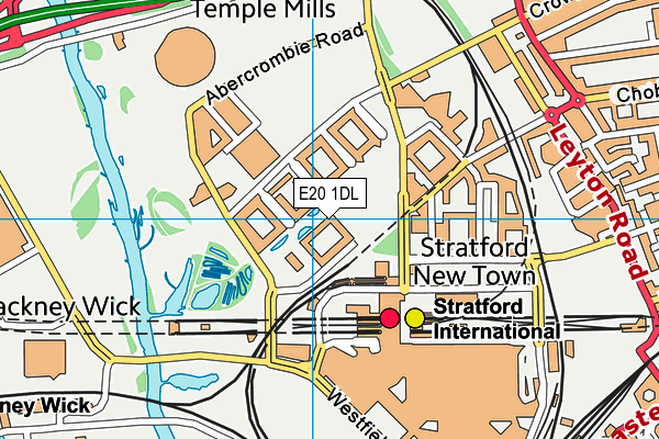 E20 1DL map - OS VectorMap District (Ordnance Survey)