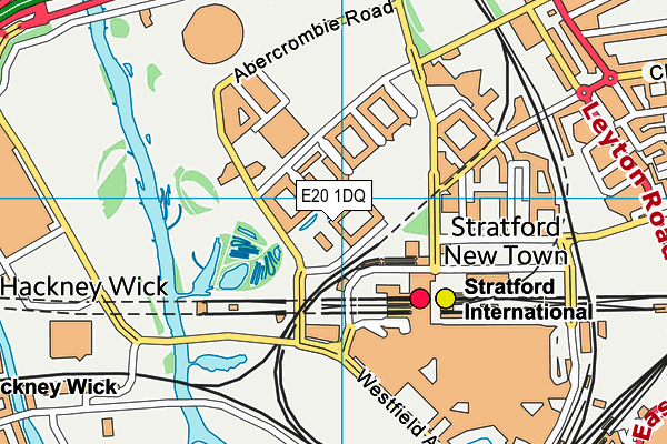 E20 1DQ map - OS VectorMap District (Ordnance Survey)