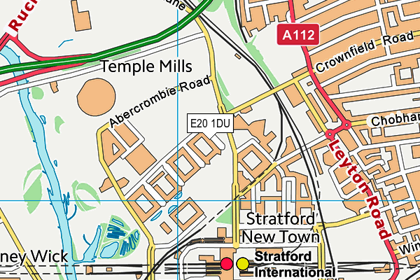 E20 1DU map - OS VectorMap District (Ordnance Survey)