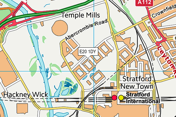 E20 1DY map - OS VectorMap District (Ordnance Survey)