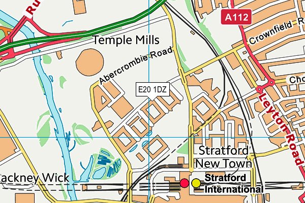 E20 1DZ map - OS VectorMap District (Ordnance Survey)