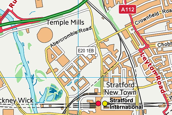 E20 1EB map - OS VectorMap District (Ordnance Survey)