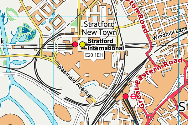 E20 1EH map - OS VectorMap District (Ordnance Survey)