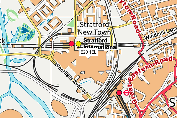 E20 1EL map - OS VectorMap District (Ordnance Survey)