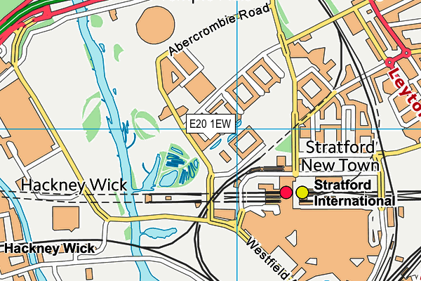 E20 1EW map - OS VectorMap District (Ordnance Survey)