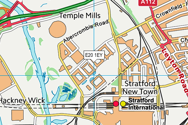 E20 1EY map - OS VectorMap District (Ordnance Survey)