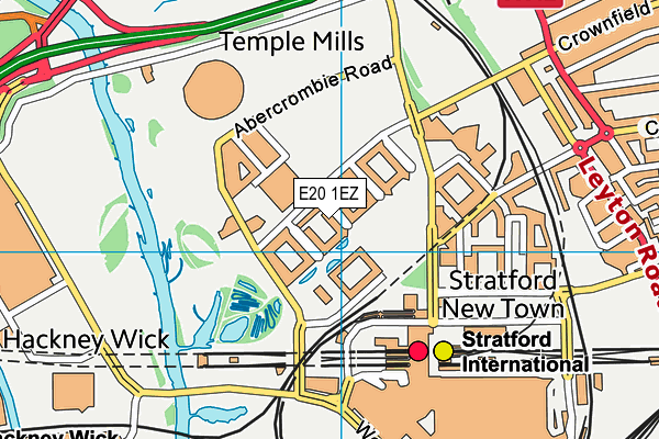 E20 1EZ map - OS VectorMap District (Ordnance Survey)