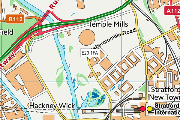 E20 1FA map - OS VectorMap District (Ordnance Survey)