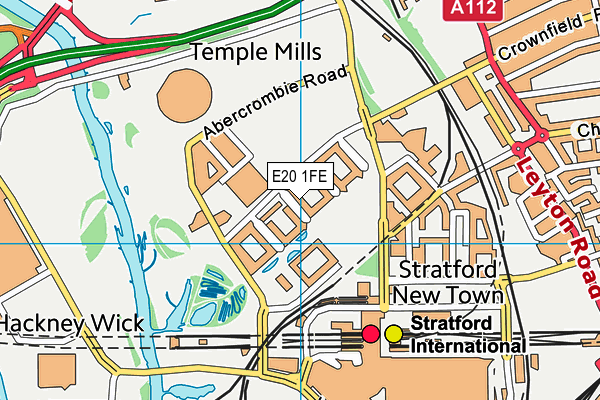 E20 1FE map - OS VectorMap District (Ordnance Survey)