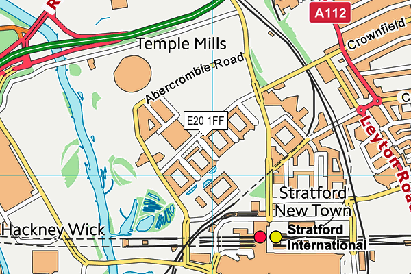 E20 1FF map - OS VectorMap District (Ordnance Survey)