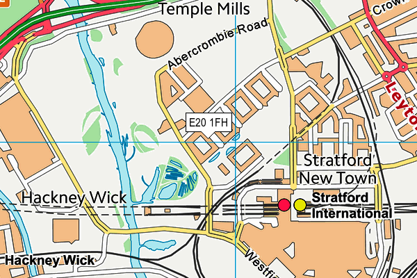 E20 1FH map - OS VectorMap District (Ordnance Survey)