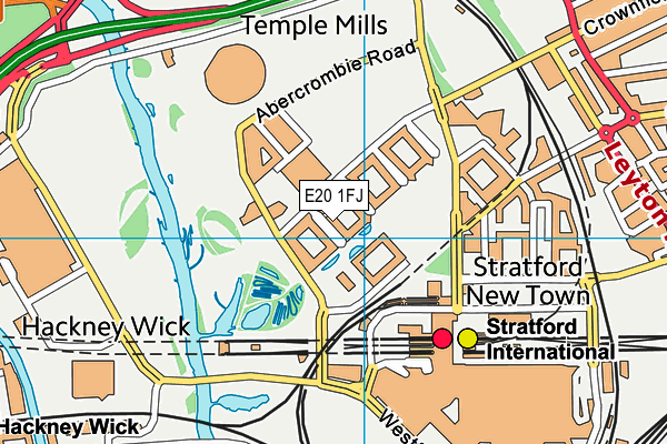 E20 1FJ map - OS VectorMap District (Ordnance Survey)