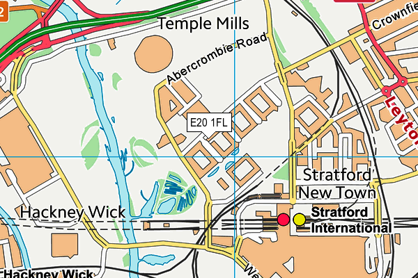 E20 1FL map - OS VectorMap District (Ordnance Survey)