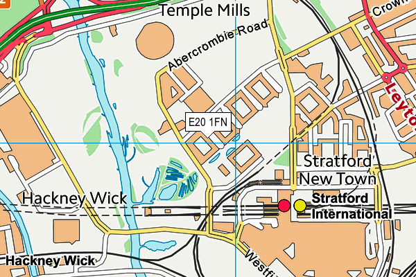 E20 1FN map - OS VectorMap District (Ordnance Survey)