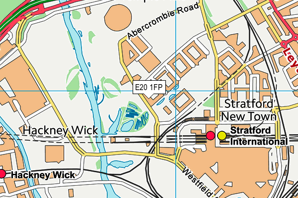 E20 1FP map - OS VectorMap District (Ordnance Survey)