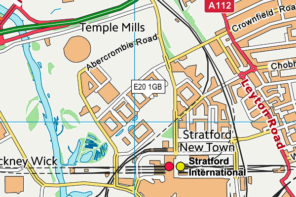 E20 1GB map - OS VectorMap District (Ordnance Survey)