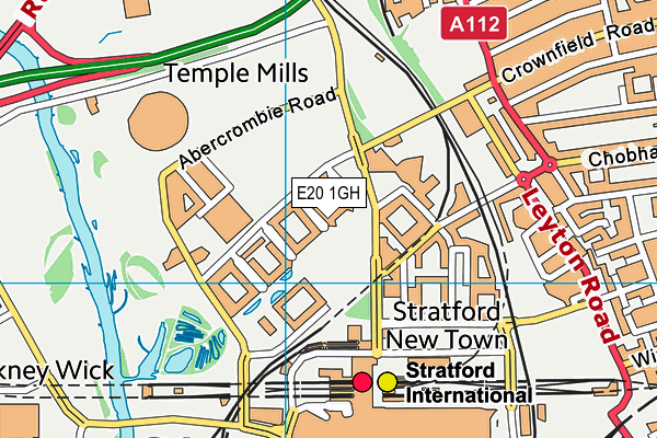 E20 1GH map - OS VectorMap District (Ordnance Survey)