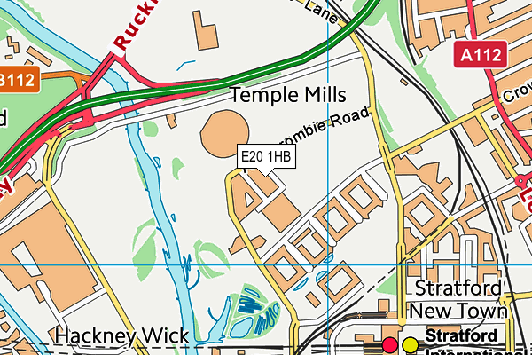 E20 1HB map - OS VectorMap District (Ordnance Survey)