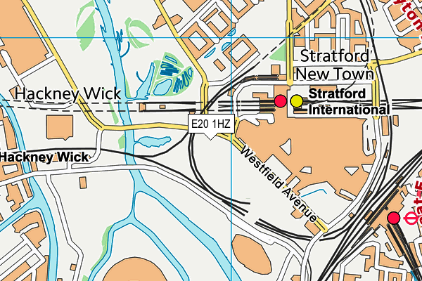 E20 1HZ map - OS VectorMap District (Ordnance Survey)