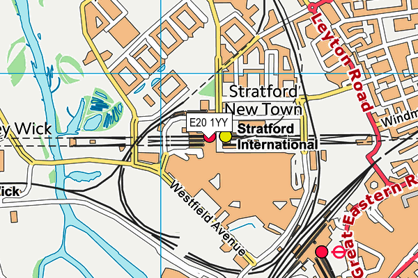 E20 1YY map - OS VectorMap District (Ordnance Survey)