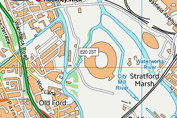 London Marathon Community Track map (E20 2ST) - OS VectorMap District (Ordnance Survey)