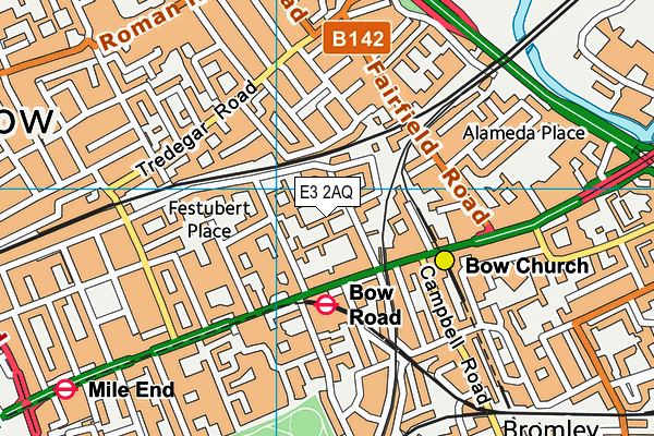 E3 2AQ map - OS VectorMap District (Ordnance Survey)